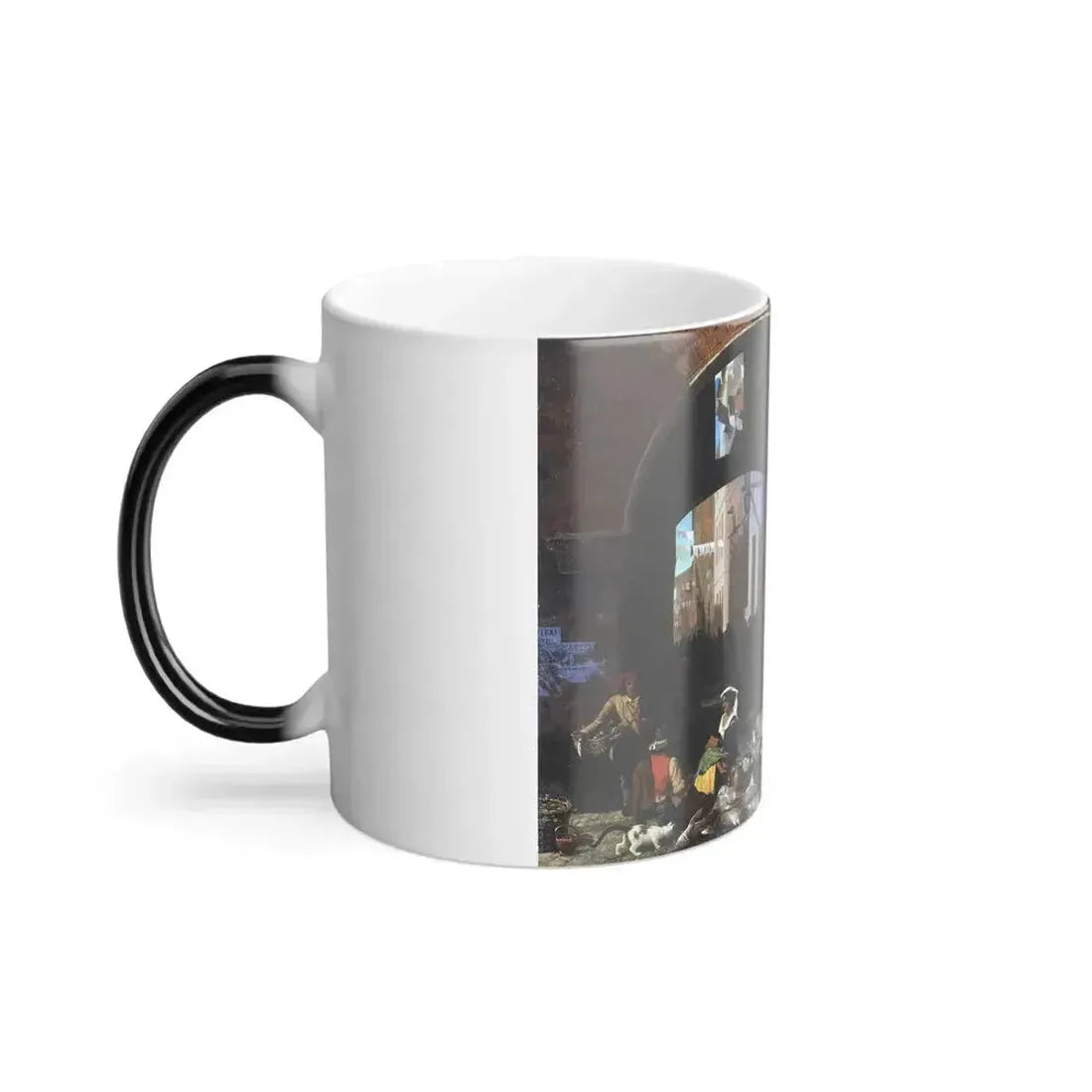Albert Bierstadt (1830-1903) Roman Fish Market of Octavius - 1858 - Color Changing Mug 11oz - Go Mug Yourself