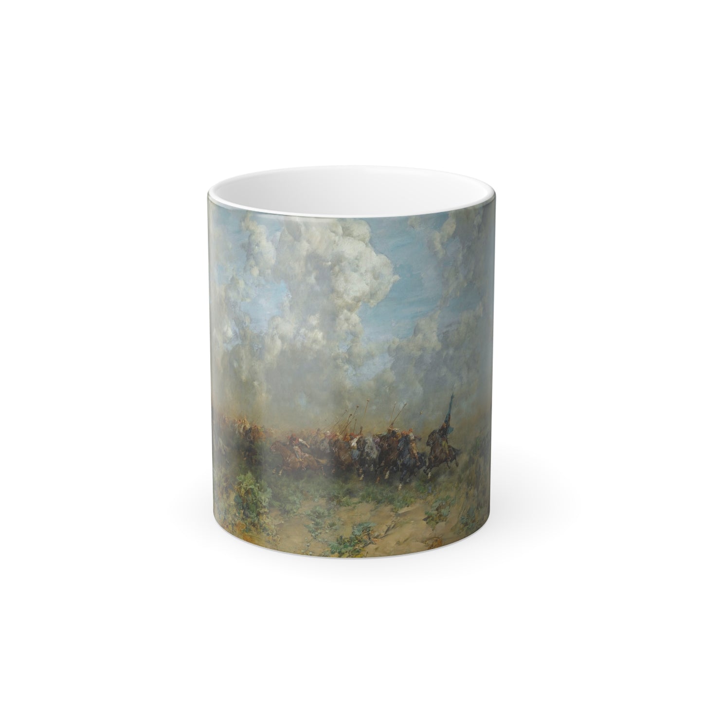 Alberto Pasini (1826-1899) The Rout - oil on canvas 1884 - Color Changing Mug 11oz-11oz-Go Mug Yourself