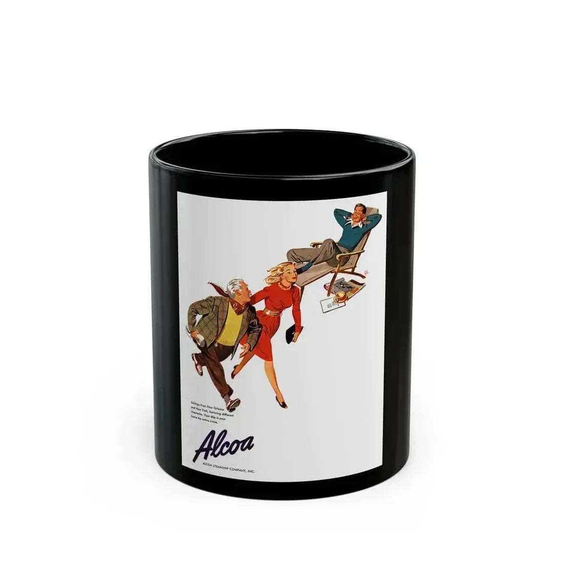 Alcoa Steamship Company ad - Black Coffee Mug 11oz - Go Mug Yourself