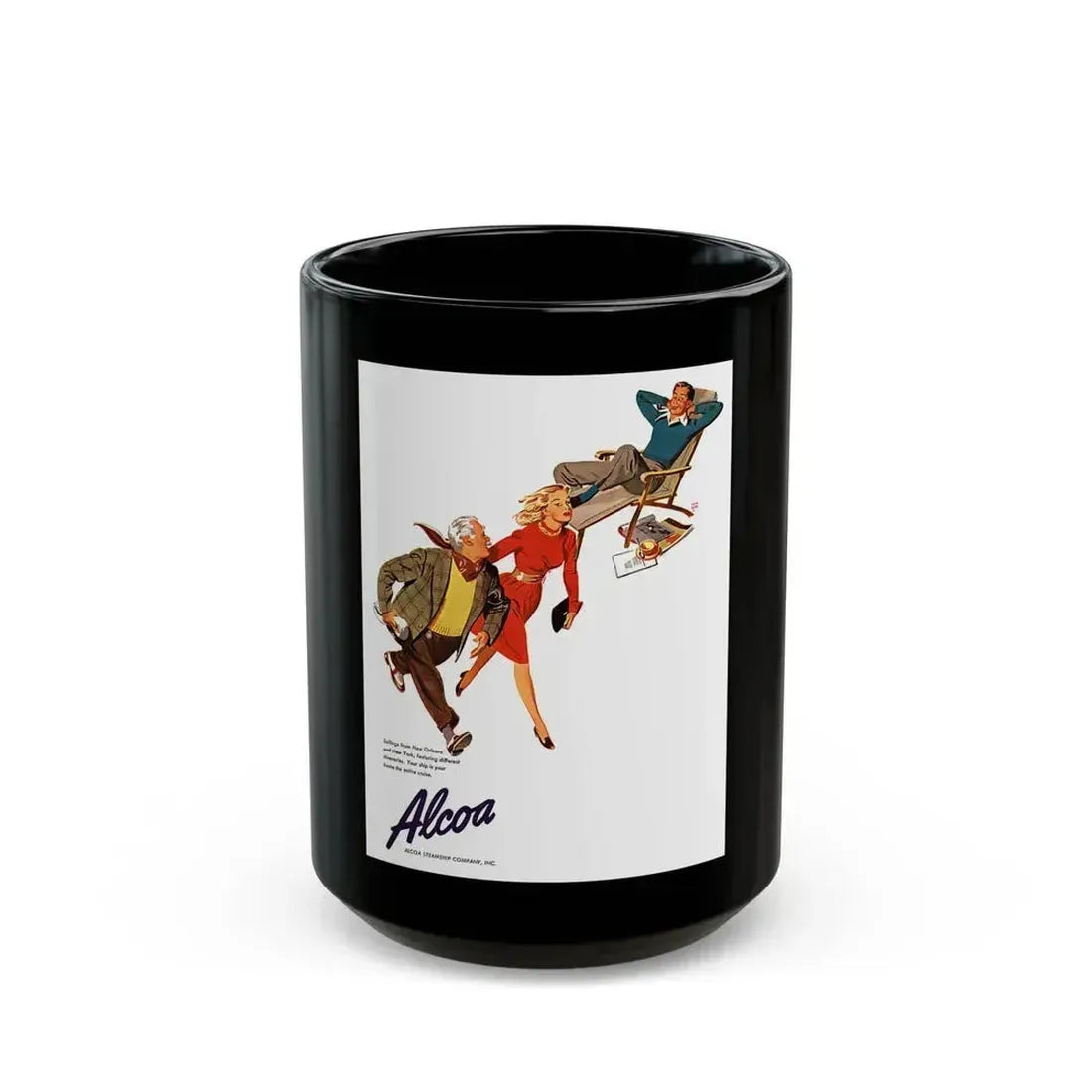 Alcoa Steamship Company ad - Black Coffee Mug 15oz - Go Mug Yourself