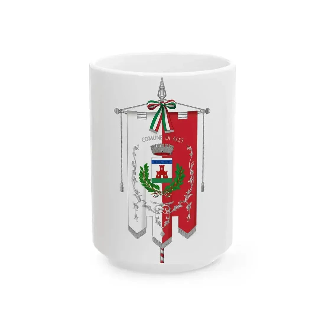 Ales-Gonfalone (Italy) White Coffee Mug 15oz - Go Mug Yourself