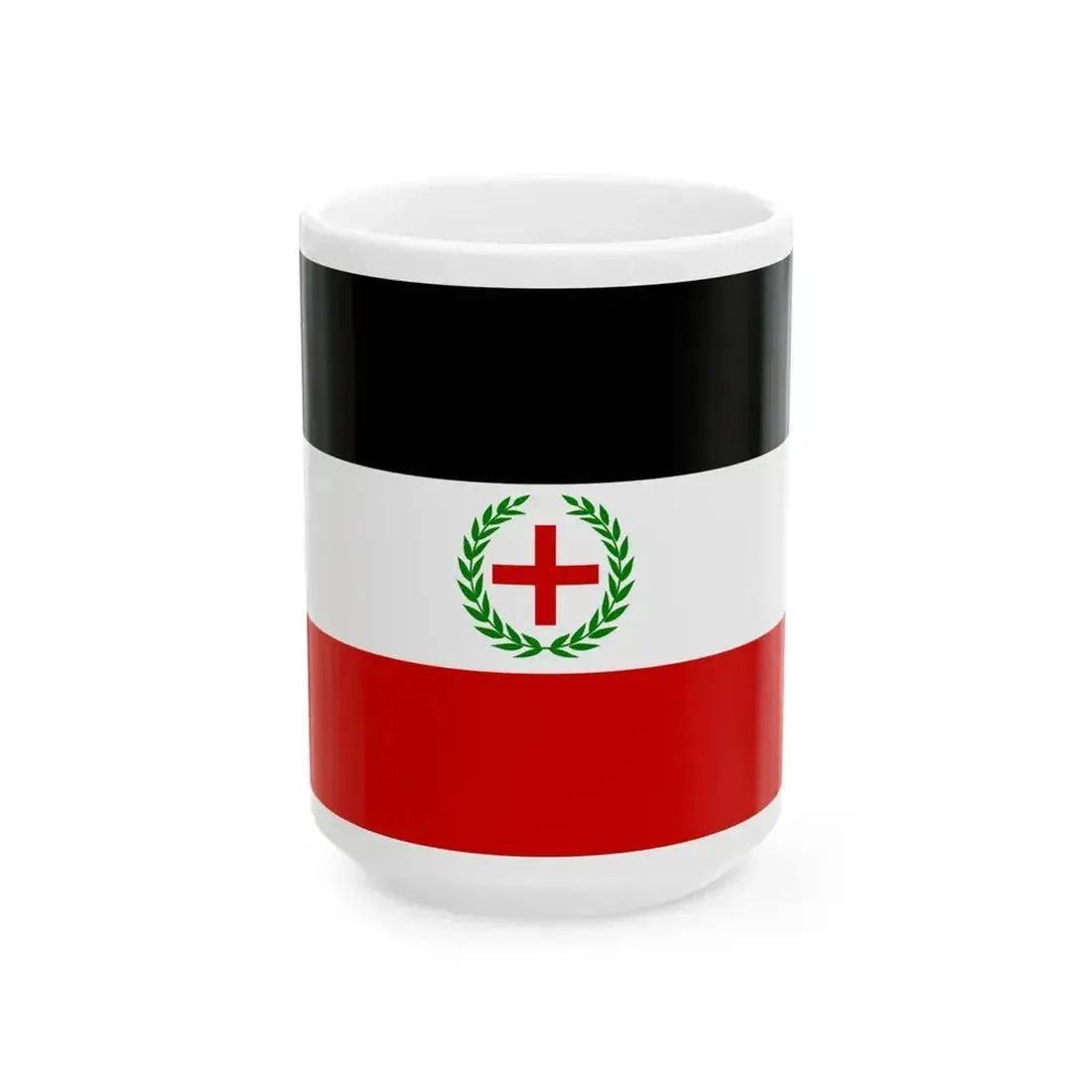 Alexander Ypsilantis flag obverse (Greece) White Coffee Mug 15oz - Go Mug Yourself