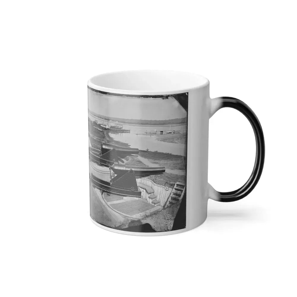 Alexandria, Va. Battery Rodgers at Hunting Creek and the Potomac; 8-In. Parrott Gun in Foreground; a Rodman Gun Beyond (U.S. Civil War) Color Changing Coffee Mug 11oz - Go Mug Yourself