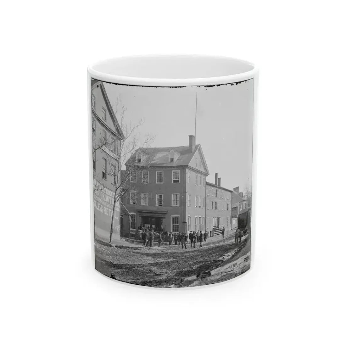 Alexandria, Virginia. The Marshall House, King & Pitt Streets (U.S. Civil War) White Coffee Mug 11oz - Go Mug Yourself