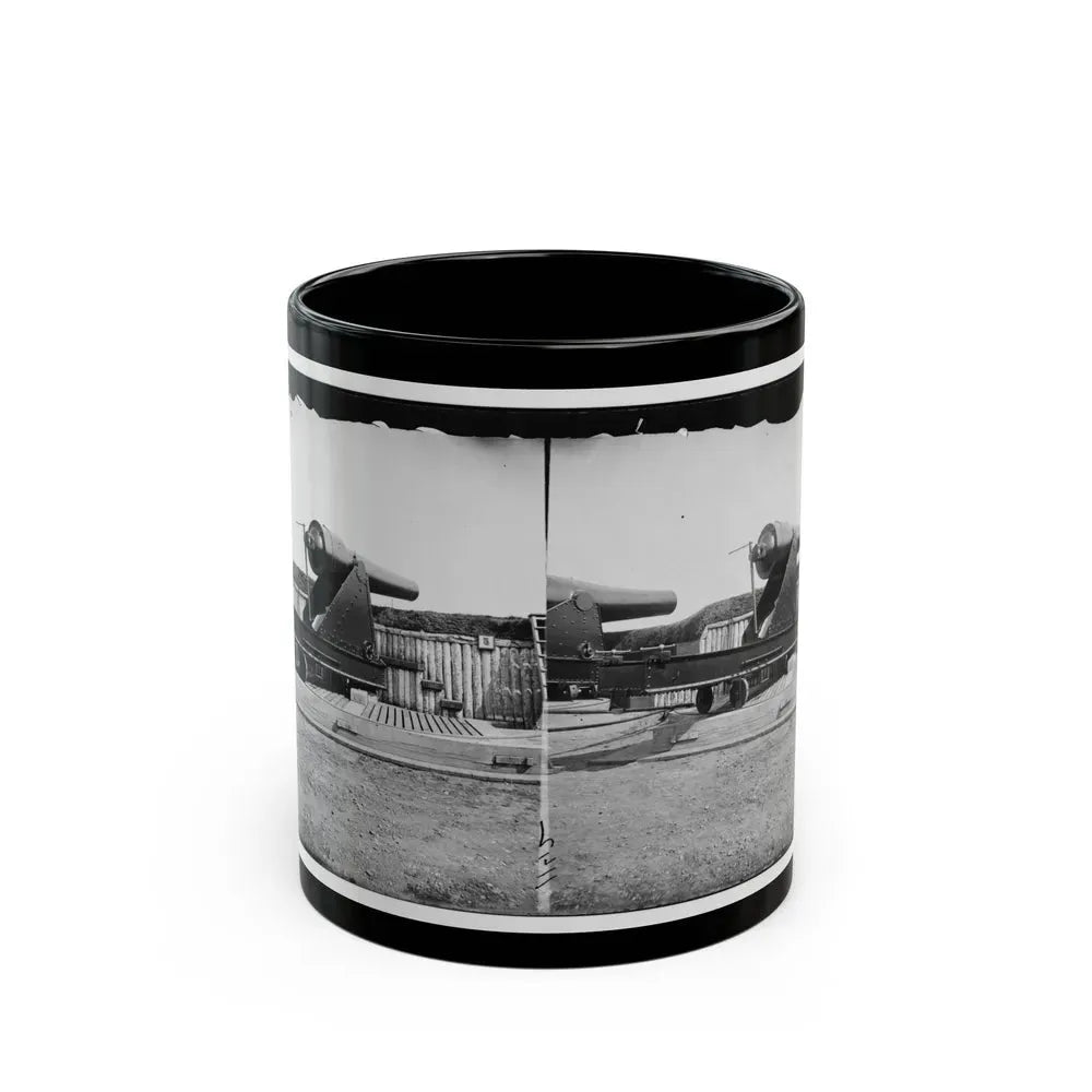 Alexandria, Virginia (Vicinity). 200 Pdr. Parrott Rifle Gun In Battery Rodgers (U.S. Civil War) Black Coffee Mug 11oz - Go Mug Yourself