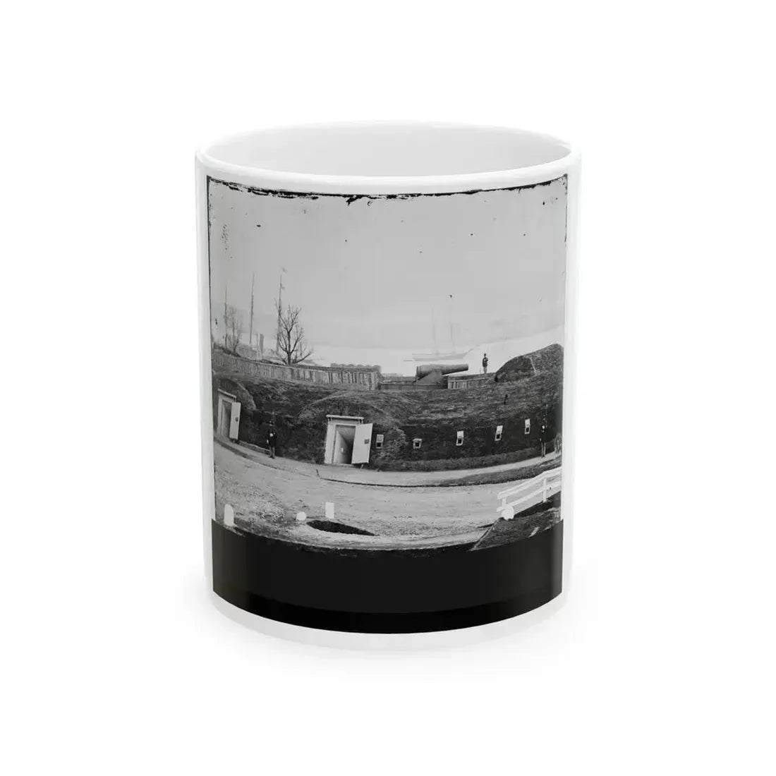 Alexandria, Virginia (Vicinity). Battery Rodgers Overlooking The Potomac Near Jones' Point (U.S. Civil War) White Coffee Mug 11oz - Go Mug Yourself