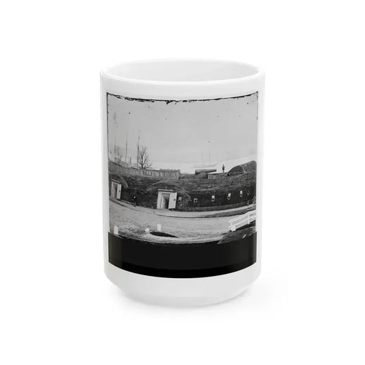 Alexandria, Virginia (Vicinity). Battery Rodgers Overlooking The Potomac Near Jones' Point (U.S. Civil War) White Coffee Mug 15oz - Go Mug Yourself