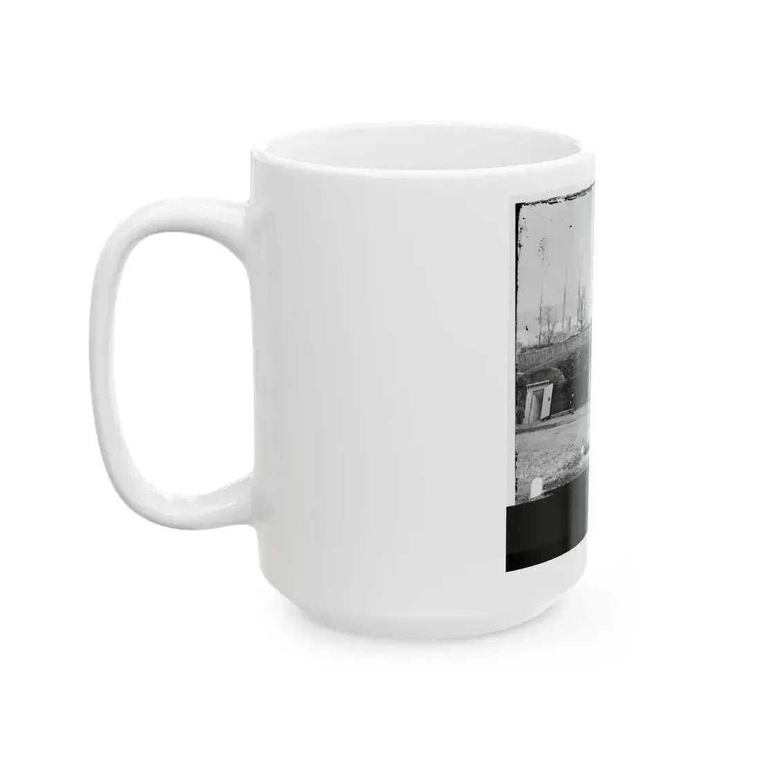 Alexandria, Virginia (Vicinity). Battery Rodgers Overlooking The Potomac Near Jones' Point (U.S. Civil War) White Coffee Mug - Go Mug Yourself