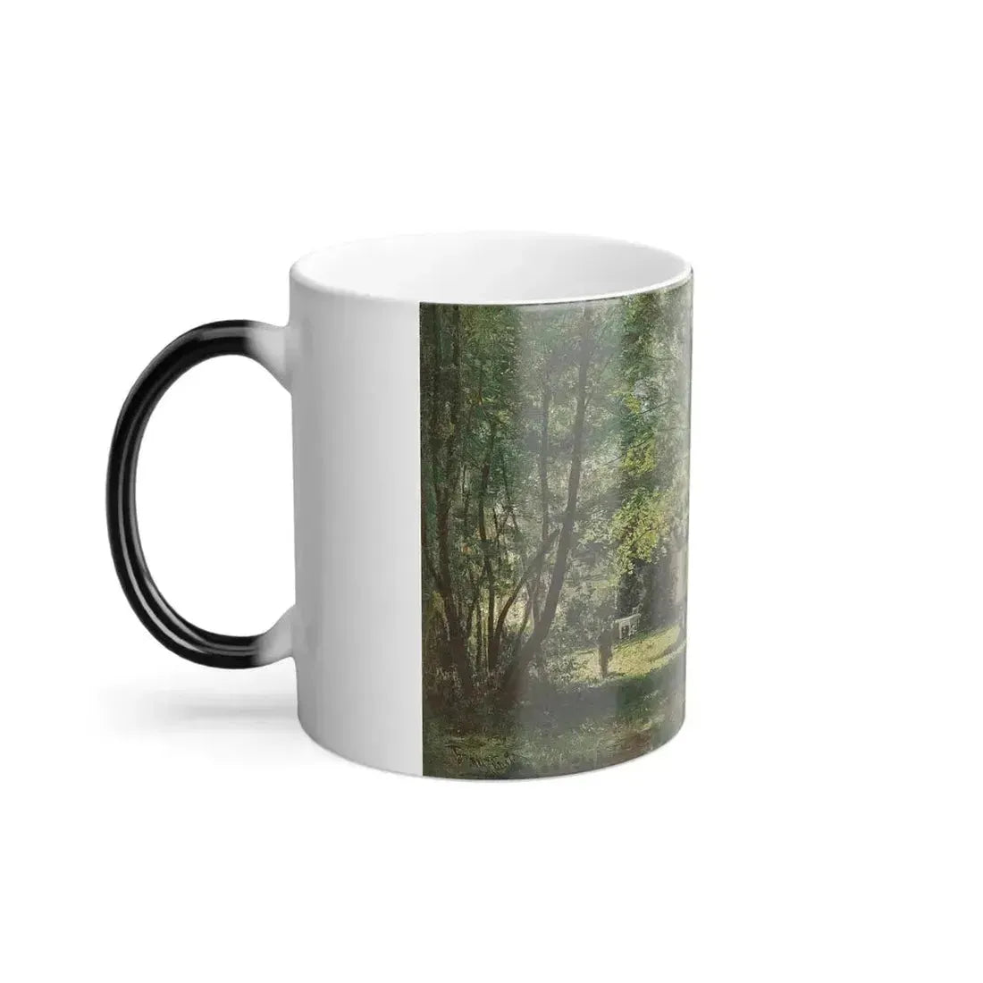 Alexei Bogoliubov (1824-1896) View of Franzensbad - Oil on Canvas laid on Board - Color Changing Mug 11oz - Go Mug Yourself