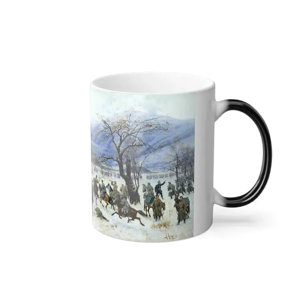Alexei Kivshenko (1851-1895) Battle of Shipka-Sheinovo, December 28, 1877 - Color Changing Mug 11oz - Go Mug Yourself