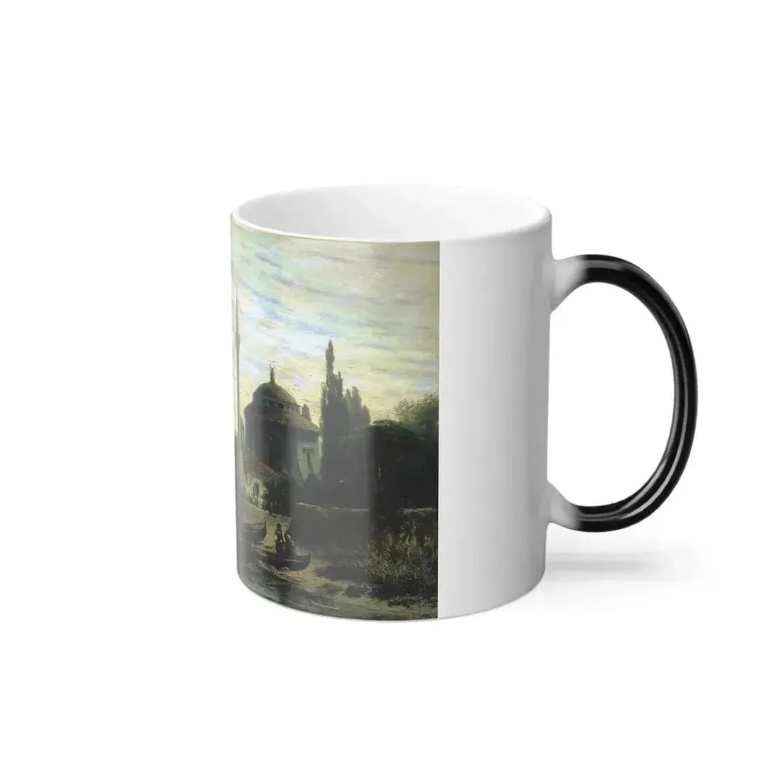 Alexei Petrovich Bogoliubov (1824-1896) Golden Horn in Constantinople - Oil on Canvas - 1864 - Color Changing Mug 11oz - Go Mug Yourself