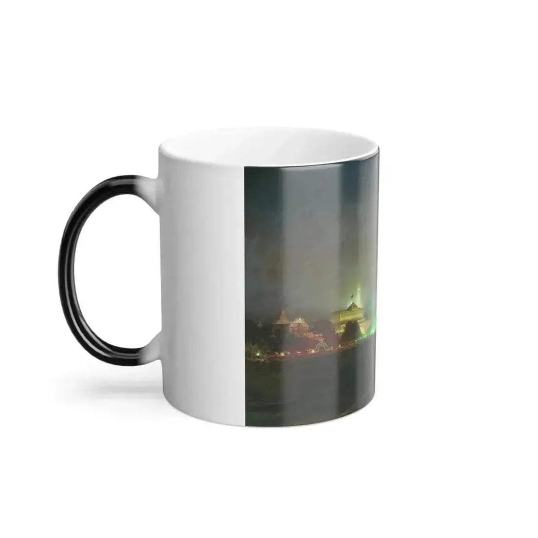 Alexei Petrovich Bogoliubov (1824-1896) Illumination of the Kremlin - Oil on Canvas - 1883 - Color Changing Mug 11oz - Go Mug Yourself
