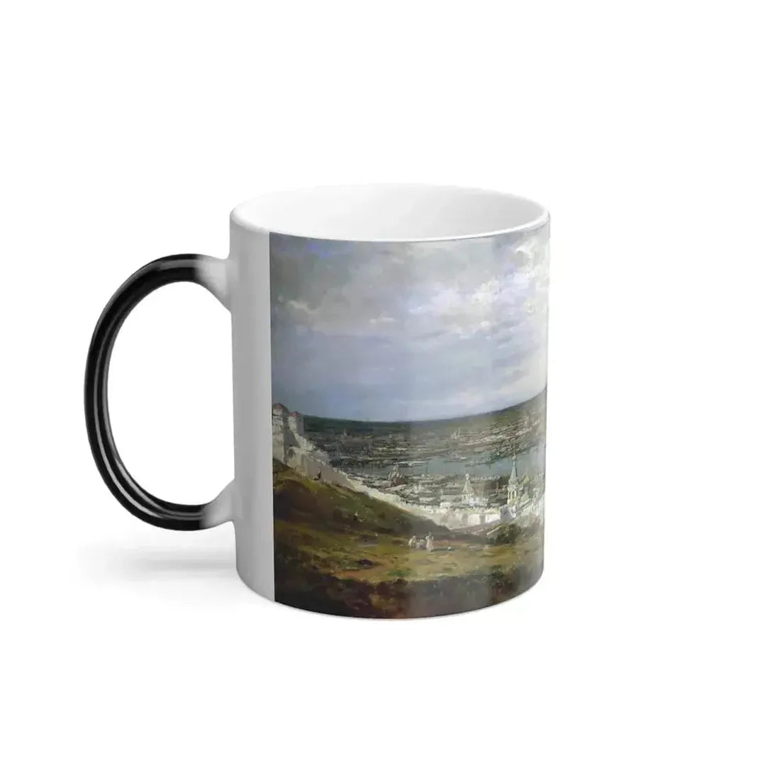 Alexei Petrovich Bogoliubov (1824-1896) View of Nizhny Novgorod - Oil on Canvas - Color Changing Mug 11oz - Go Mug Yourself