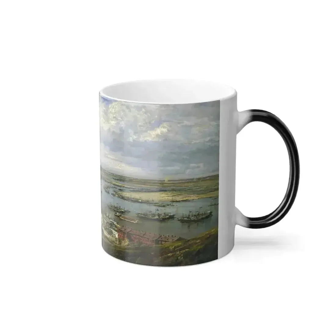 Alexei Petrovich Bogoliubov (1824-1896) View of Nizhny Novgorod - Oil on Canvas - Color Changing Mug 11oz - Go Mug Yourself