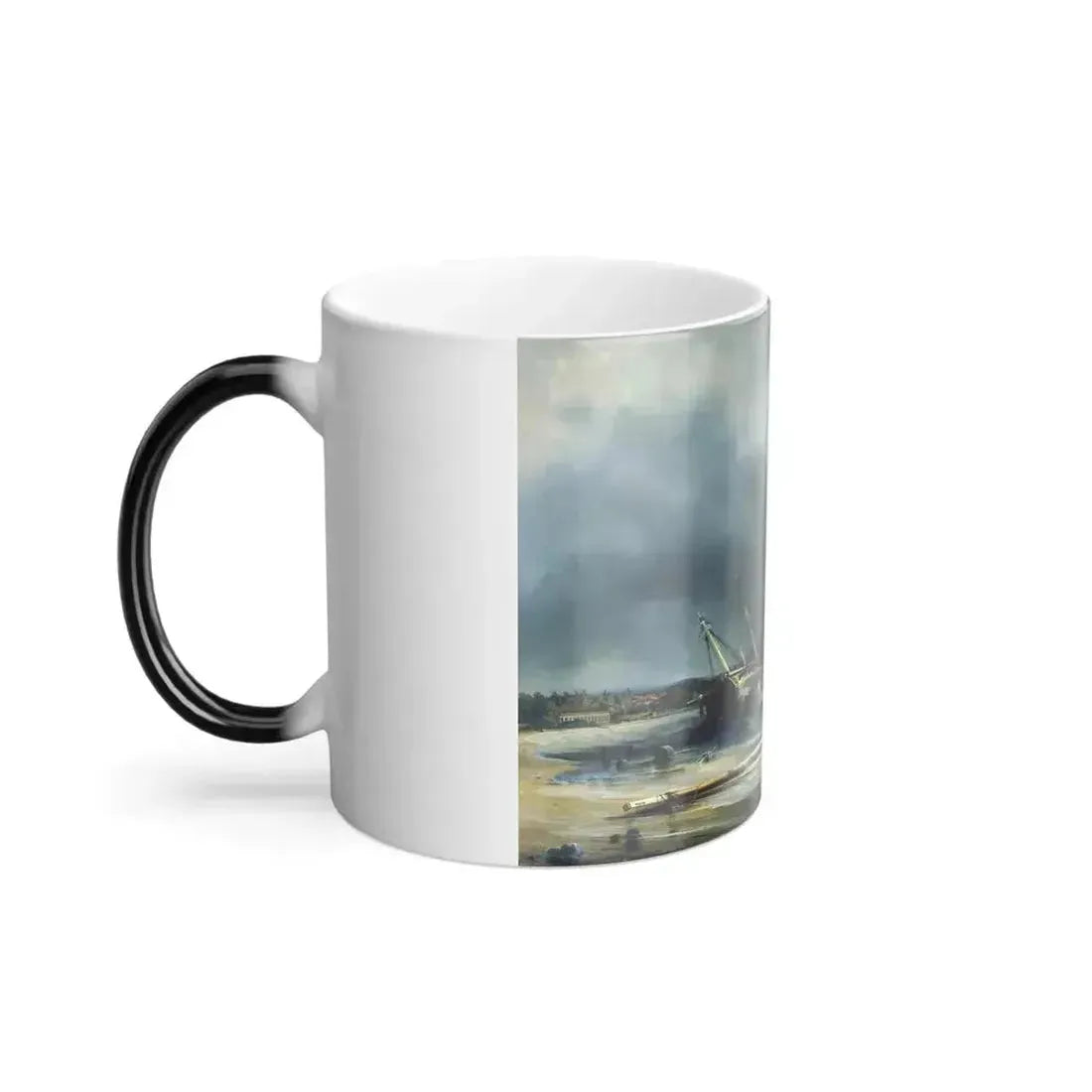 Alexei Petrovich Bogoliubov (1824-1896) View of Reval (Tallinn) - Oil on Canvas 1853 - Color Changing Mug 11oz - Go Mug Yourself