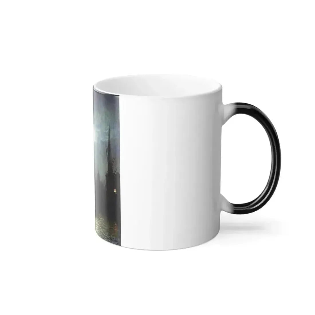 Alexey Petrovich Bogolyubov (1824-1896) Moonlit Night on the Neva River, near the Exchange - Oil on Wood-0 - Color Changing Mug 11oz - Go Mug Yourself