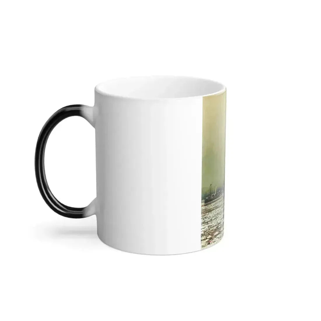 Alexey Petrovich Bogolyubov (1824-1896) Sea Canal in St Petersburg - Oil on Canvas - Color Changing Mug 11oz - Go Mug Yourself