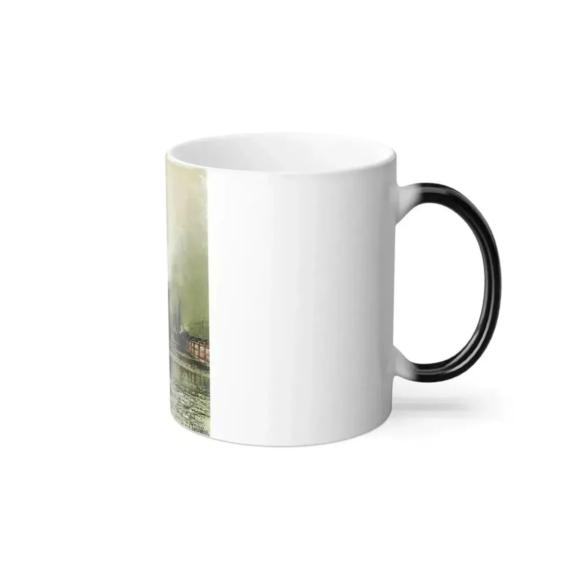 Alexey Petrovich Bogolyubov (1824-1896) Sea Canal in St Petersburg - Oil on Canvas - Color Changing Mug 11oz - Go Mug Yourself