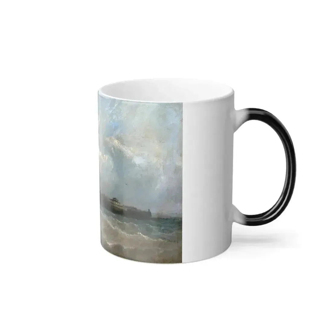 Alfred Copestick (c1837-1859) New York from the Harbor Showing the Battery and Castle Garden - Oil on C-0 - Color Changing Mug 11oz - Go Mug Yourself