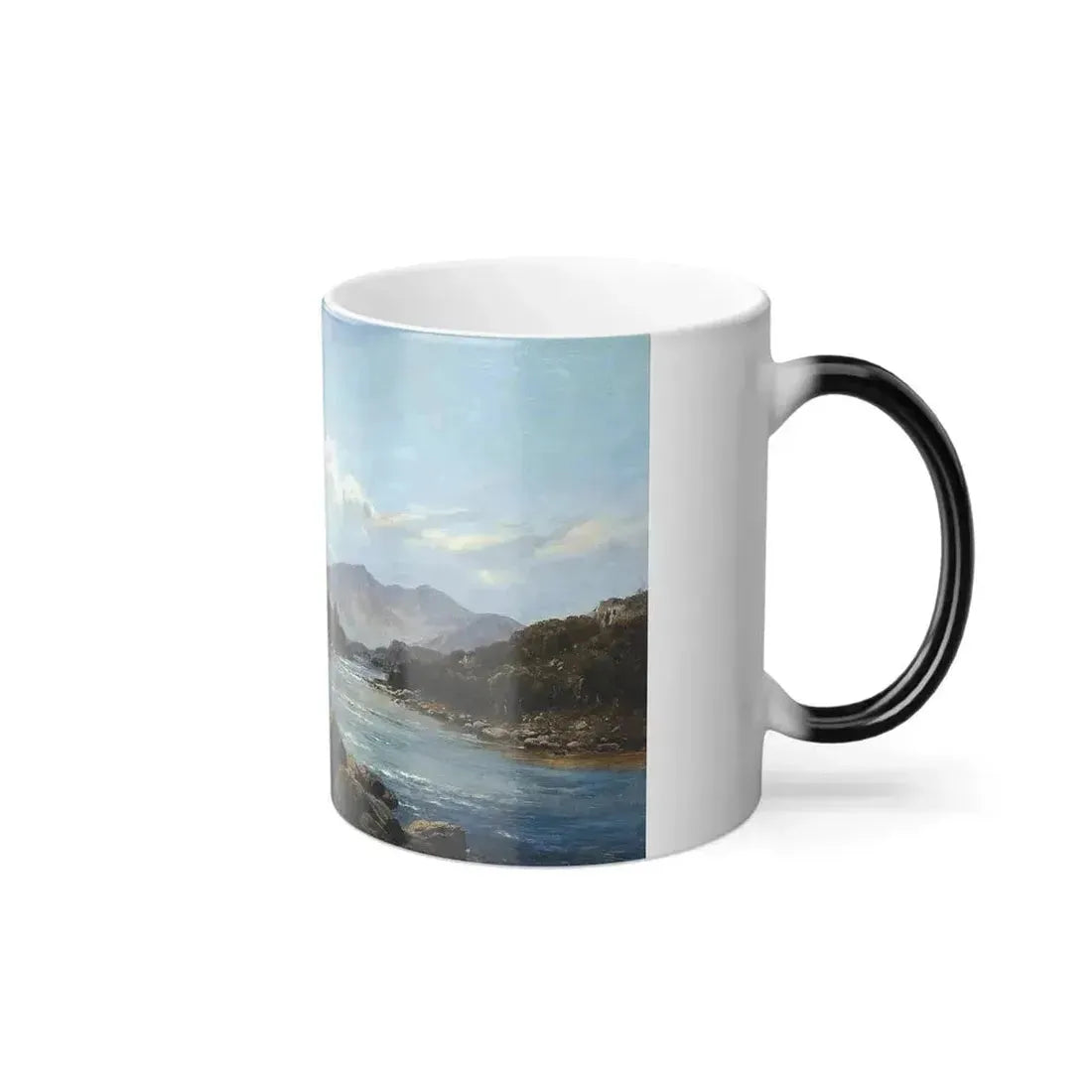 Alfred de Breanski (1852-1928) Borrowdale - Oil on Canvas - Color Changing Mug 11oz - Go Mug Yourself