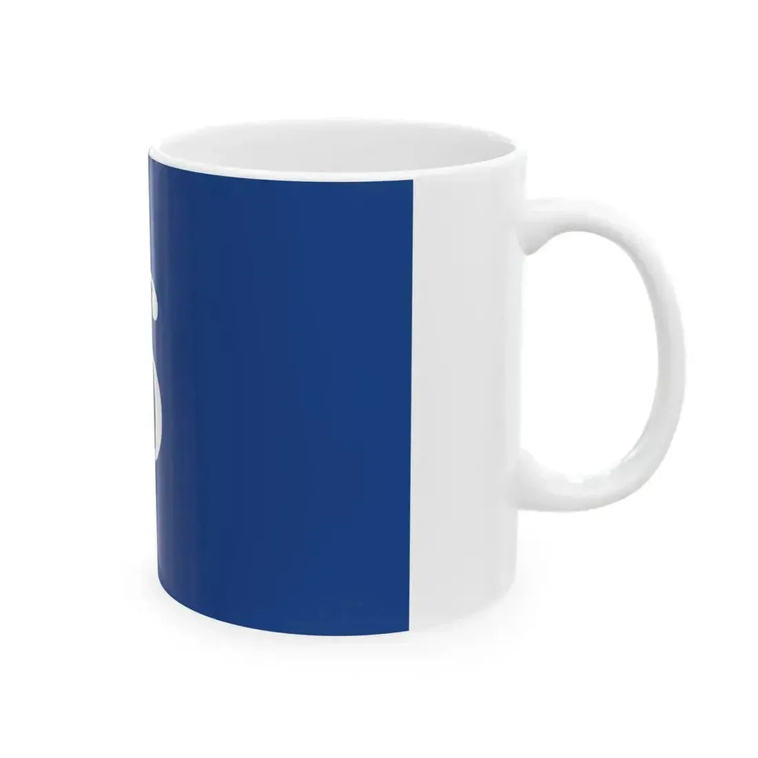 Algemeneblauwe- of topvlag met wit nommer (Netherlands) White Coffee Mug - Go Mug Yourself