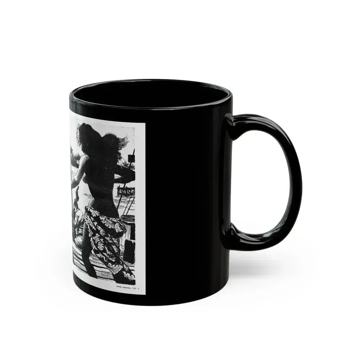 Alibi for Danger, Adam magazine, September 1963 - Black Coffee Mug - Go Mug Yourself