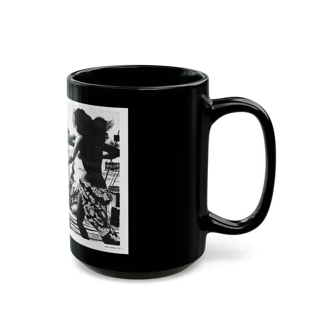 Alibi for Danger, Adam magazine, September 1963 - Black Coffee Mug - Go Mug Yourself
