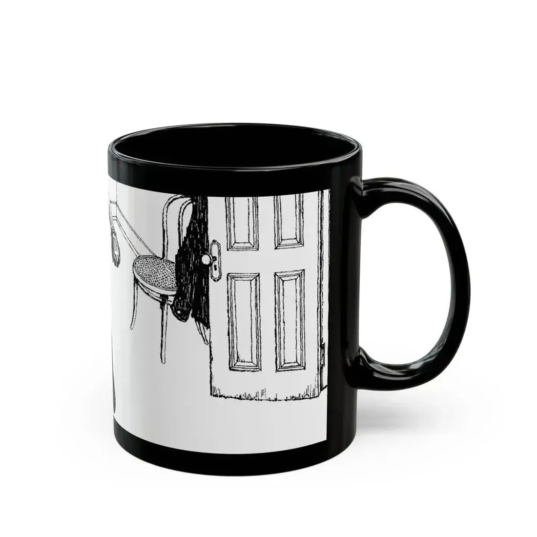 Alibi For Murder by Nancy Rutledge, The Saturday Evening Post, 1960 - Black Coffee Mug - Go Mug Yourself
