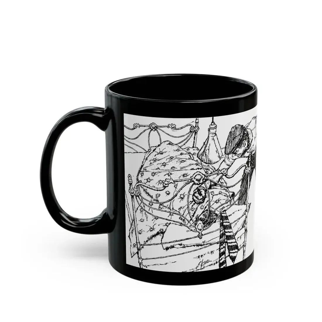 Alibi For Murder by Nancy Rutledge, The Saturday Evening Post, 1960 - Black Coffee Mug - Go Mug Yourself