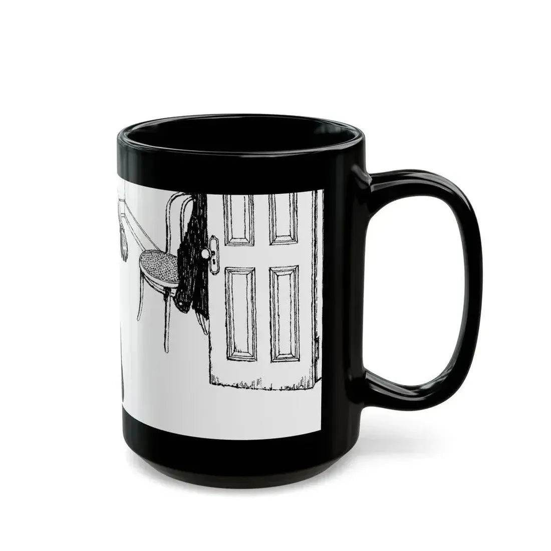 Alibi For Murder by Nancy Rutledge, The Saturday Evening Post, 1960 - Black Coffee Mug - Go Mug Yourself