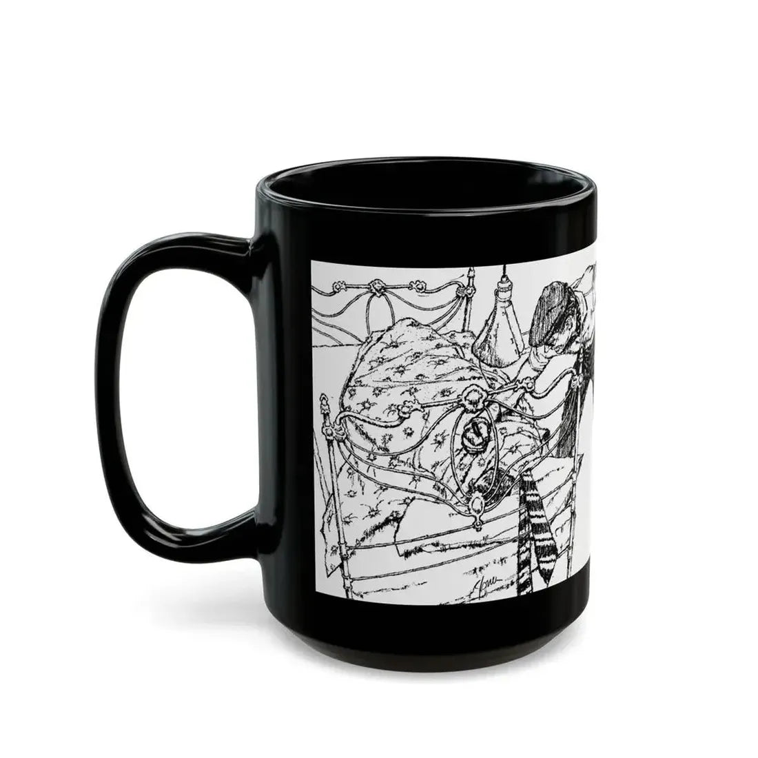 Alibi For Murder by Nancy Rutledge, The Saturday Evening Post, 1960 - Black Coffee Mug - Go Mug Yourself