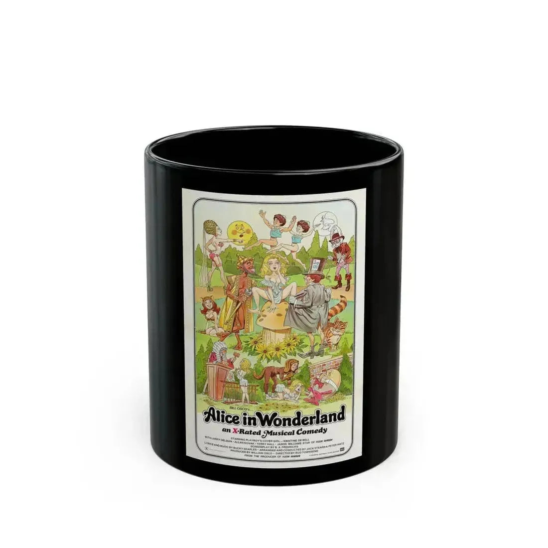 ALICE IN WONDERLAND (an x-rated musical comedy) 1976 Movie Poster - Black Coffee Mug 11oz - Go Mug Yourself