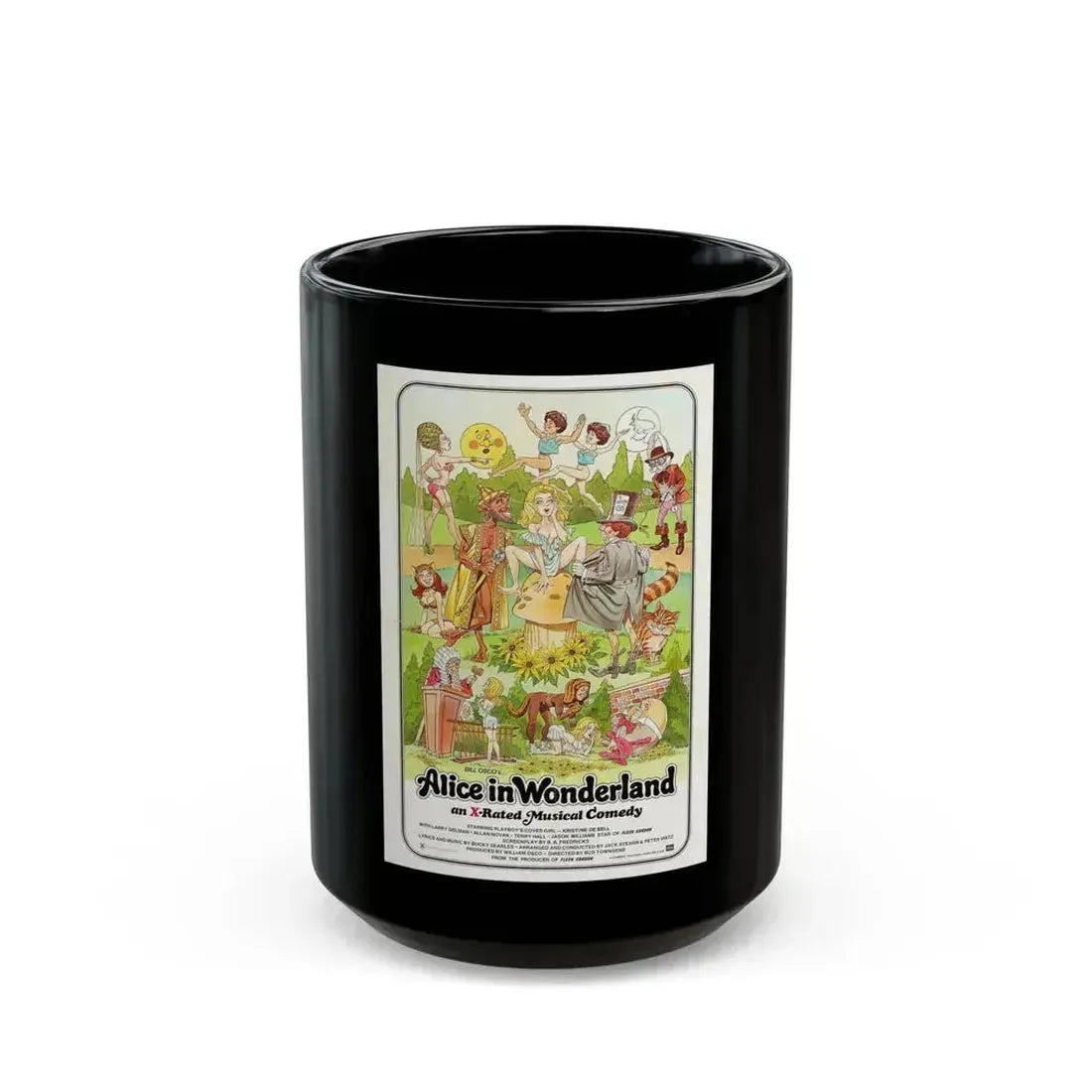 ALICE IN WONDERLAND (an x-rated musical comedy) 1976 Movie Poster - Black Coffee Mug 15oz - Go Mug Yourself