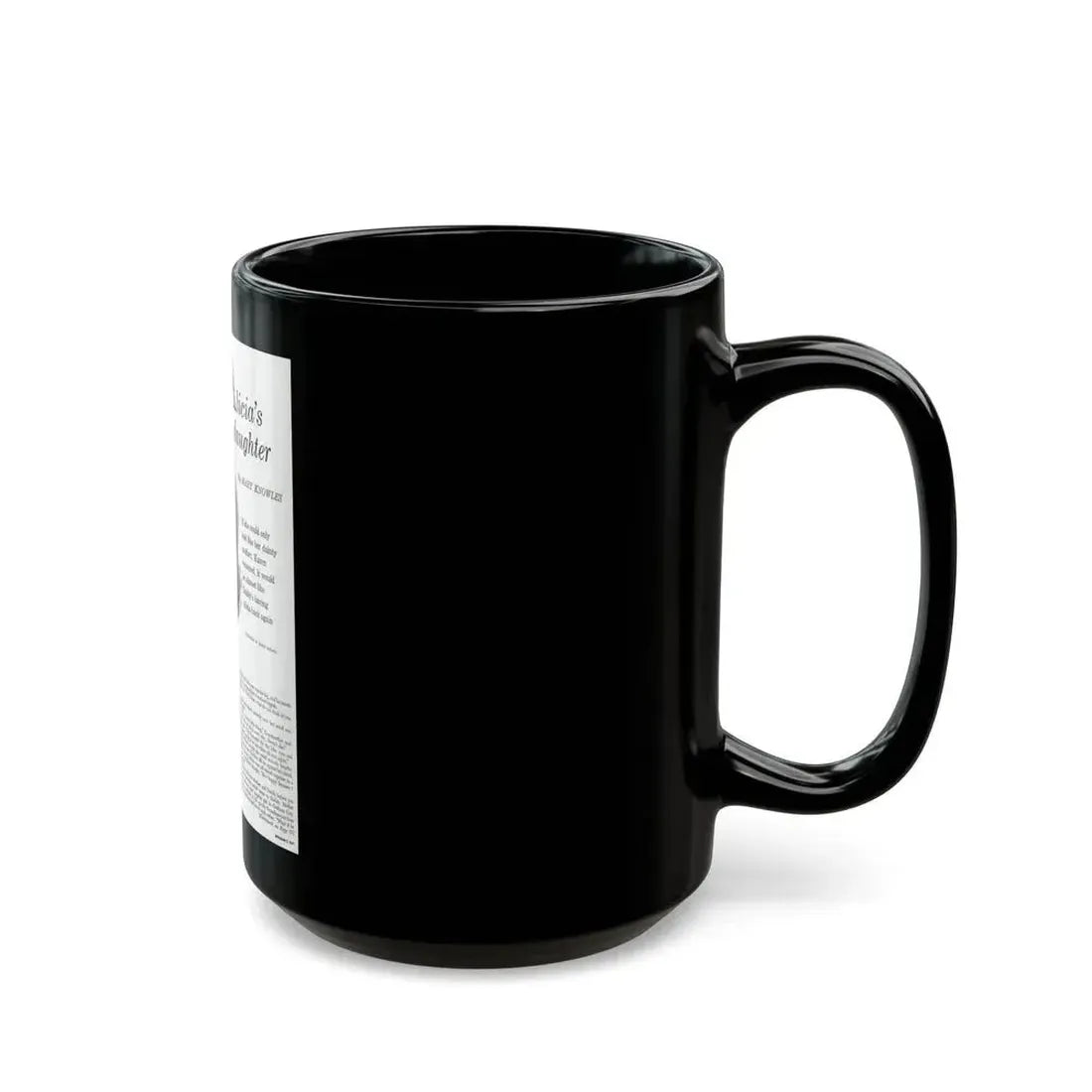 Alicia's daughter, Woman's Day, April 1950 - Black Coffee Mug - Go Mug Yourself