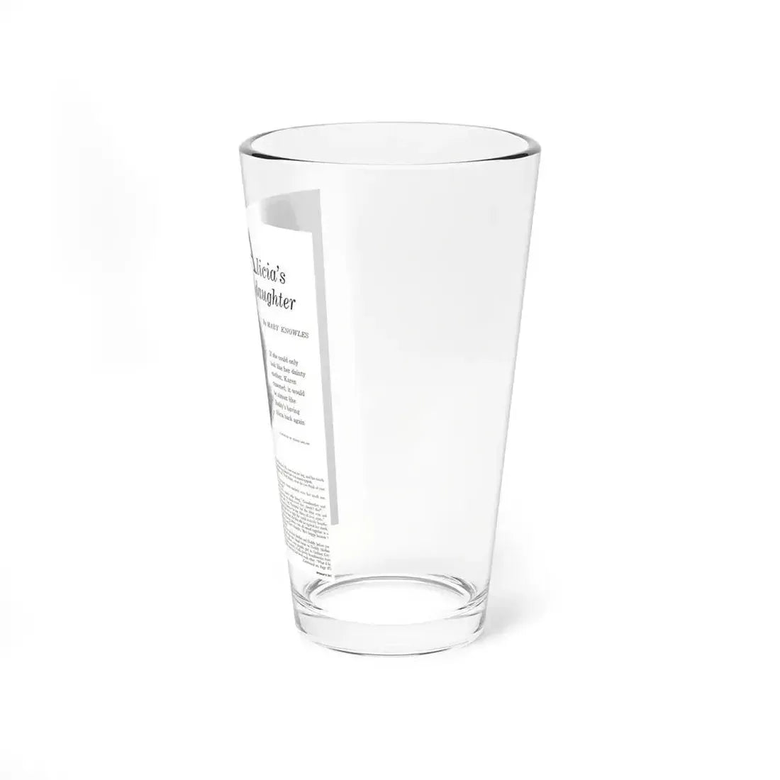 Alicia's daughter, Woman's Day, April 1950 (Magazine Illustration) Pint Glass 16oz - Go Mug Yourself