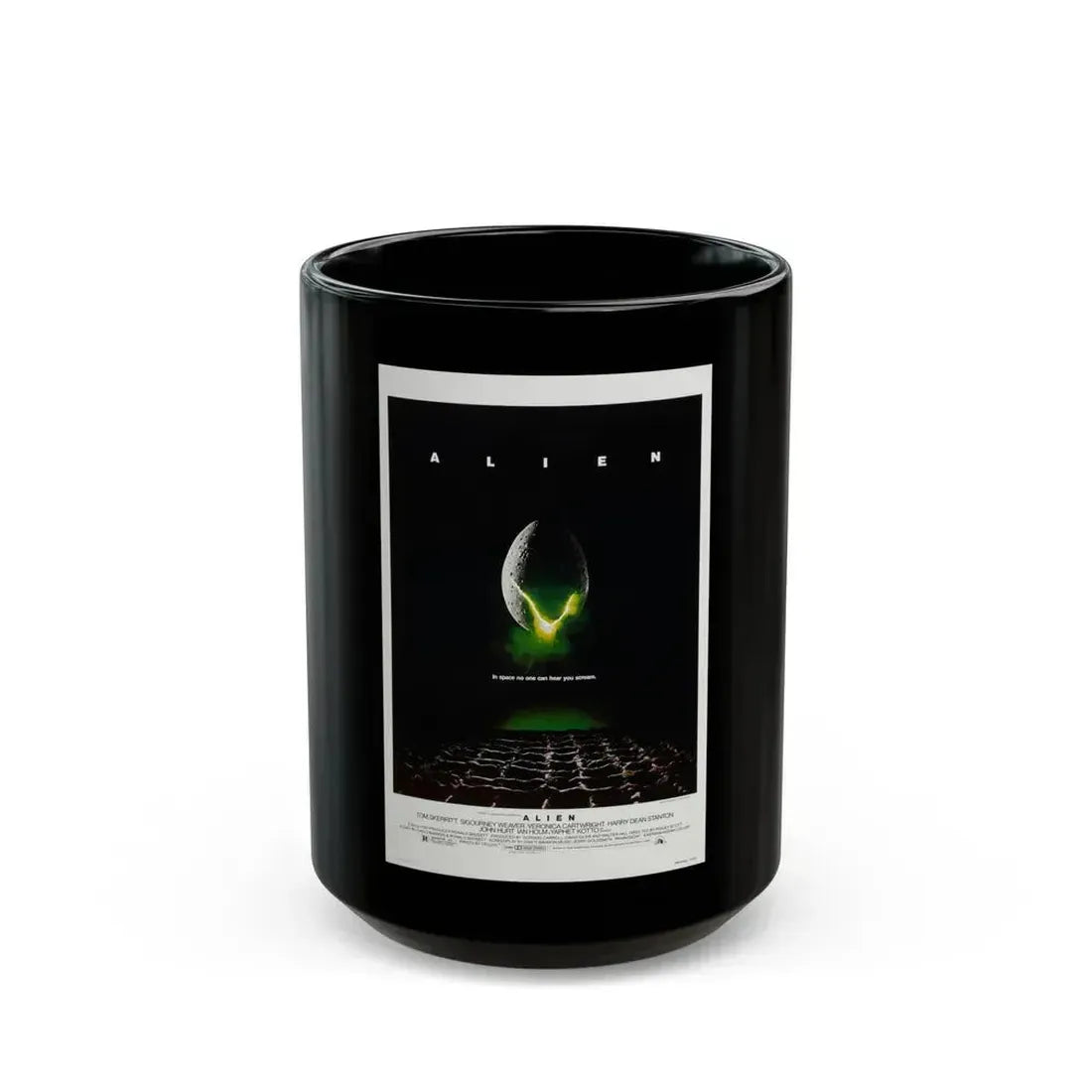ALIEN 1979 Movie Poster - Black Coffee Mug 15oz - Go Mug Yourself