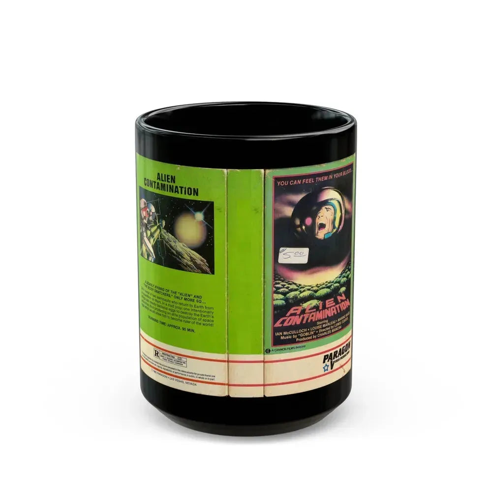 ALIEN CONTAMINATION (VHS COVER) - Black Coffee Mug 15oz - Go Mug Yourself