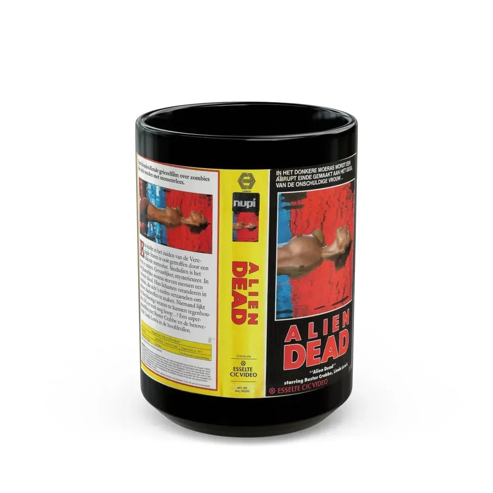 ALIEN DEAD CIC VIDEO (VHS COVER) - Black Coffee Mug 15oz - Go Mug Yourself