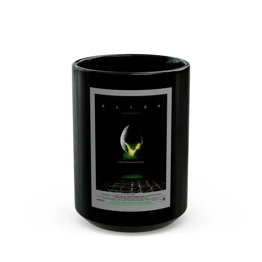 ALIEN - (DIRECTOR'S CUT) (2) 1979 Movie Poster - Black Coffee Mug 15oz - Go Mug Yourself