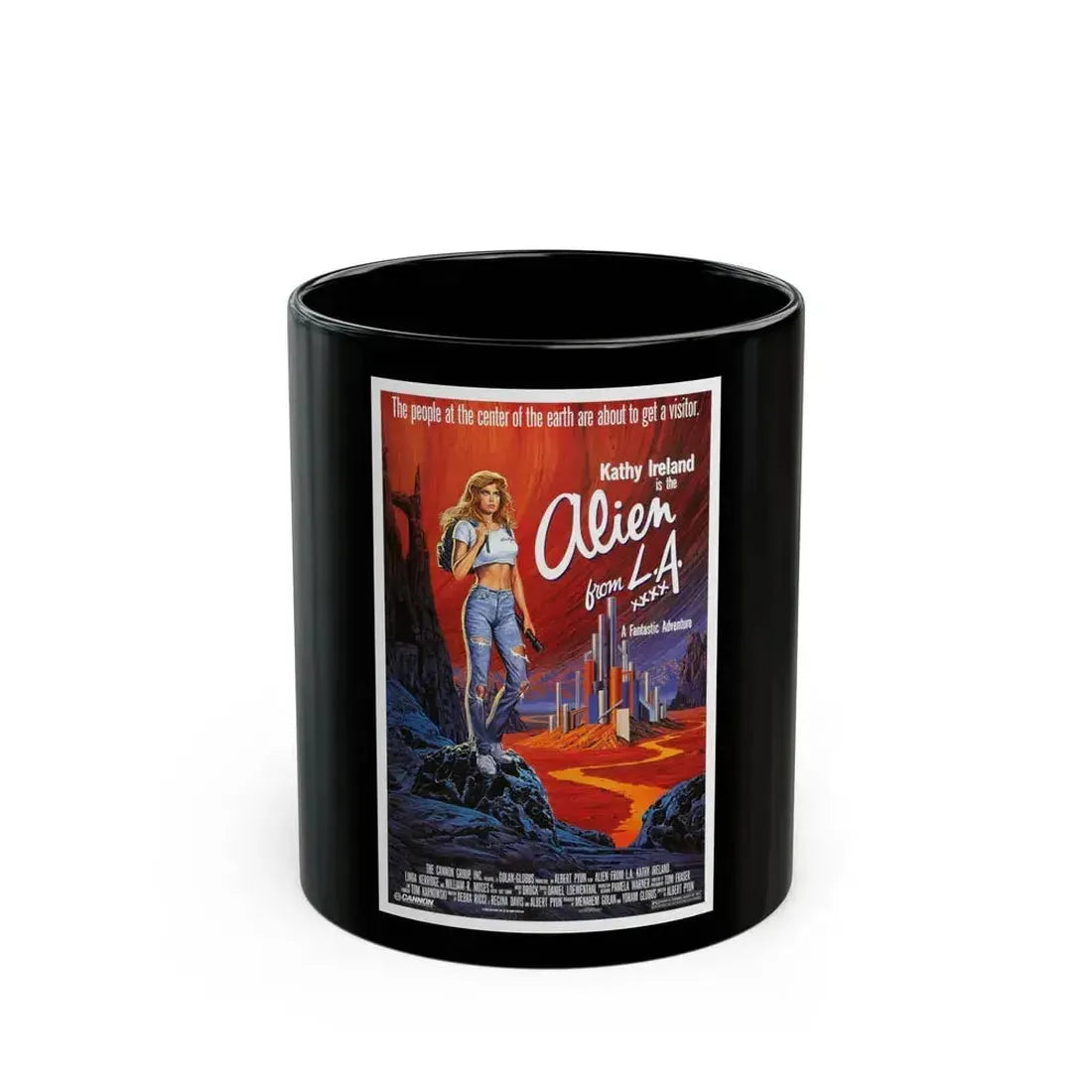 ALIEN FROM L.A 1988 Movie Poster - Black Coffee Mug 11oz - Go Mug Yourself
