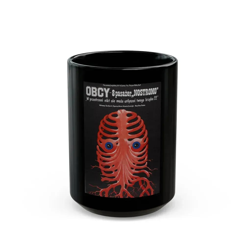 ALIEN (POLISH) 1979 Movie Poster - Black Coffee Mug 15oz - Go Mug Yourself