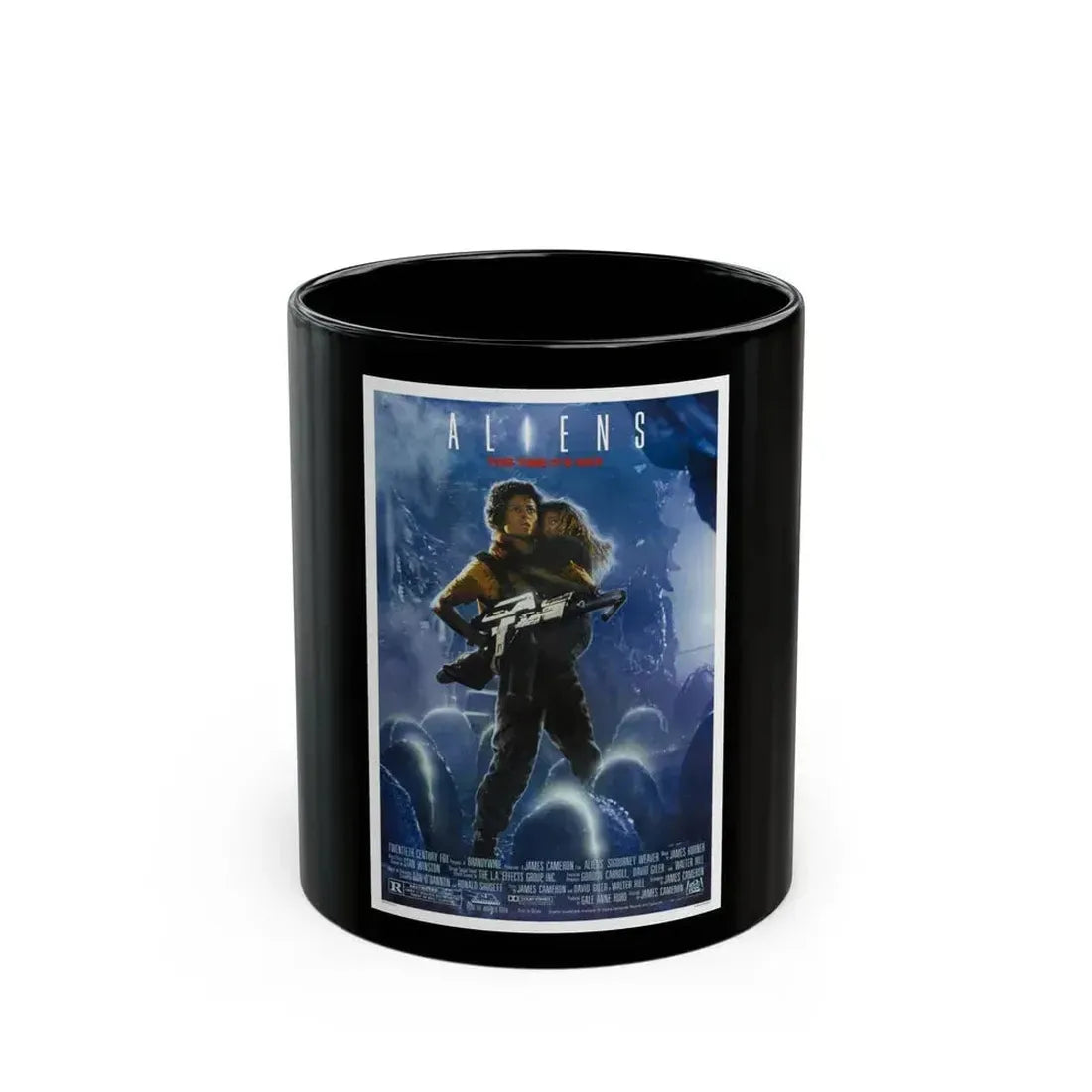 ALIENS (2) 1986 Movie Poster - Black Coffee Mug 11oz - Go Mug Yourself
