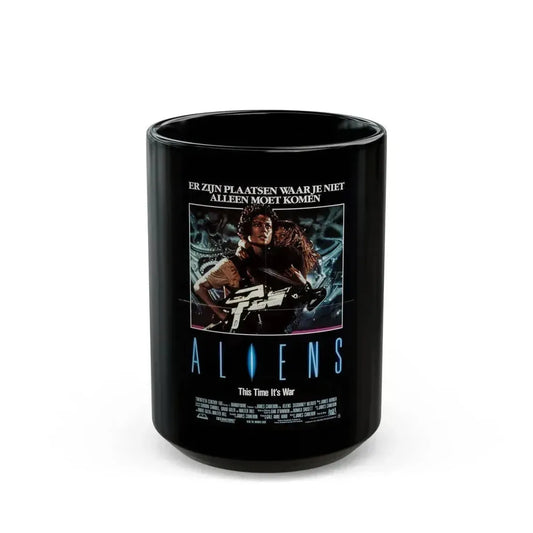 ALIENS (DUTCH) 1986 Movie Poster - Black Coffee Mug 15oz - Go Mug Yourself