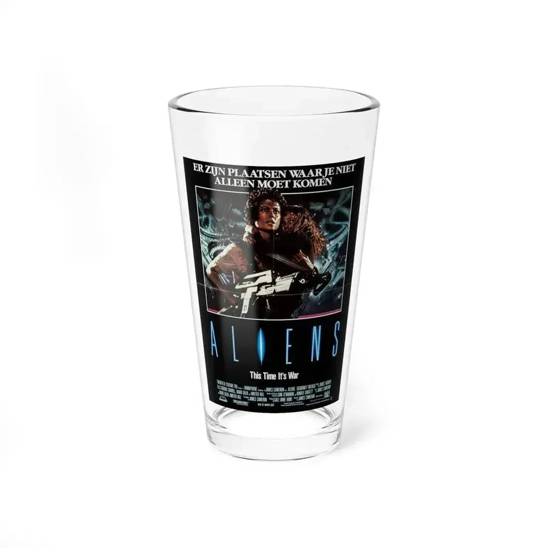 ALIENS (DUTCH) 1986 Movie Poster - Pint Glass 16oz 16oz - Go Mug Yourself