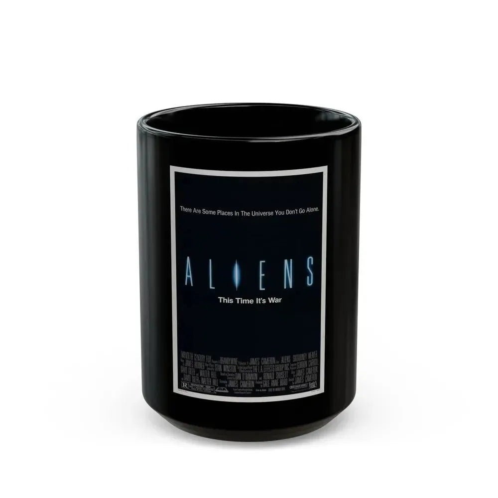 ALIENS (TEASER) 1986 Movie Poster - Black Coffee Mug 15oz - Go Mug Yourself