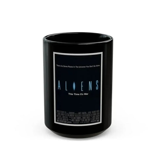 ALIENS (TEASER) 1986 Movie Poster - Black Coffee Mug 15oz - Go Mug Yourself