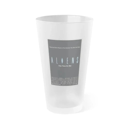 ALIENS (TEASER) 1986 Movie Poster - Frosted Pint Glass 16oz Default Title - Go Mug Yourself