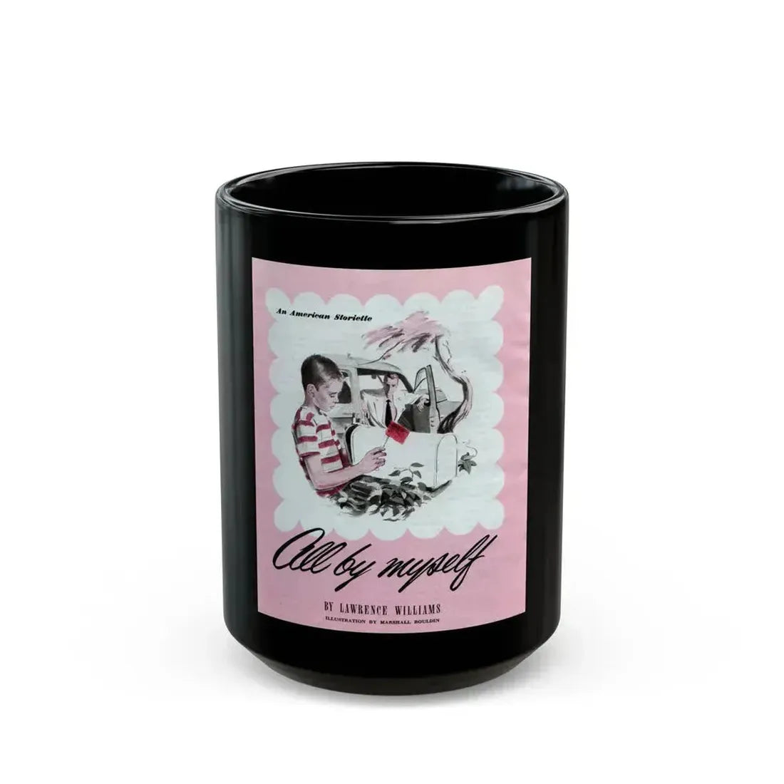 All by Myself, The American Magazine, January 1950 - Black Coffee Mug 15oz - Go Mug Yourself