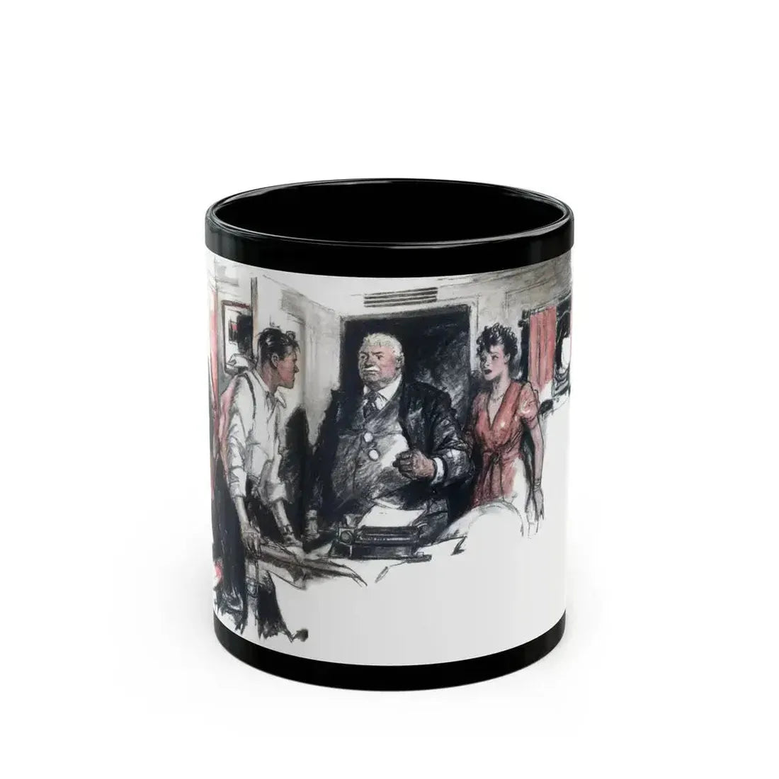 All Dailies - Rush, Liberty magazine, December 3, 1938 - Black Coffee Mug 11oz - Go Mug Yourself