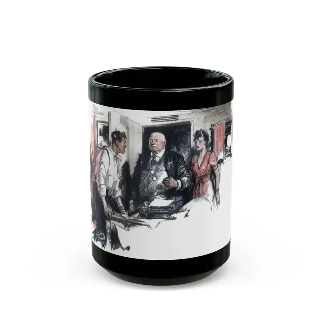 All Dailies - Rush, Liberty magazine, December 3, 1938 - Black Coffee Mug 15oz - Go Mug Yourself